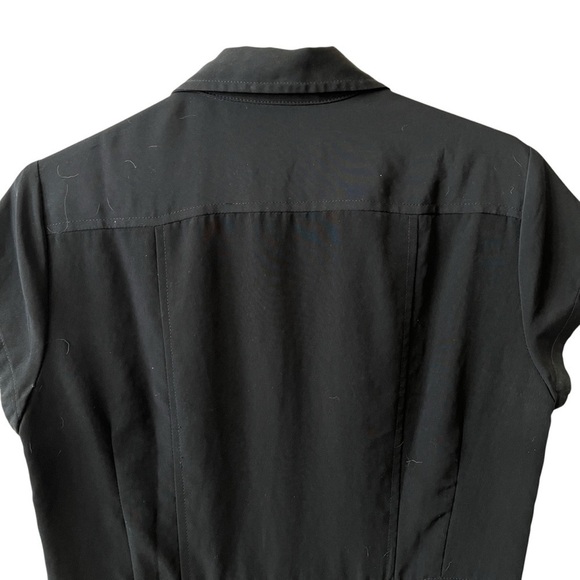 NANETTE LEPORE DRESS BLACK 8 ZIP FRONT SPORTY PICKLEBALL COASTAL GRANDMA CA… - Picture 6 of 13